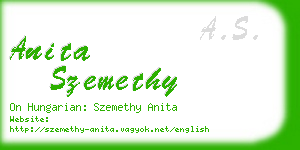 anita szemethy business card